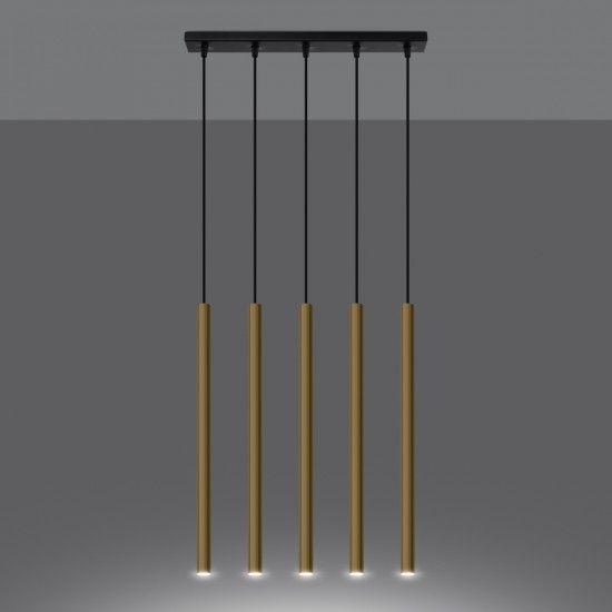Pendant lamp PASTELO 5L polished gold