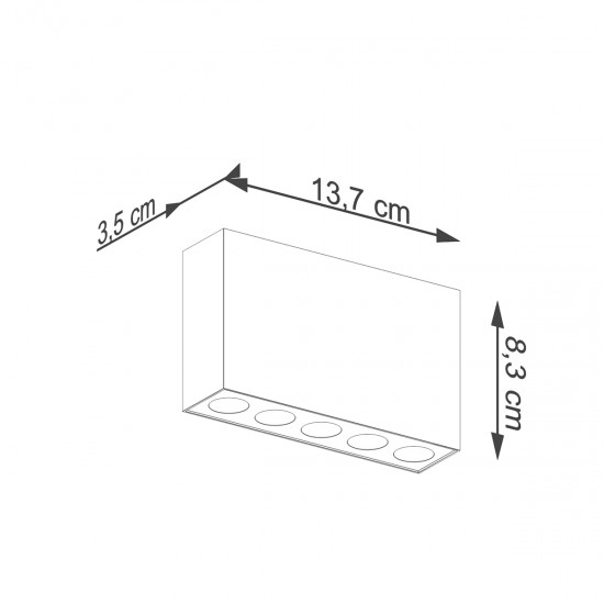 Ceiling lamp SOLE black LED