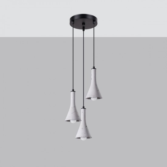 Pendant lamp REA 3P concrete