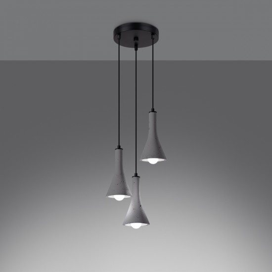 Pendant lamp REA 3P concrete