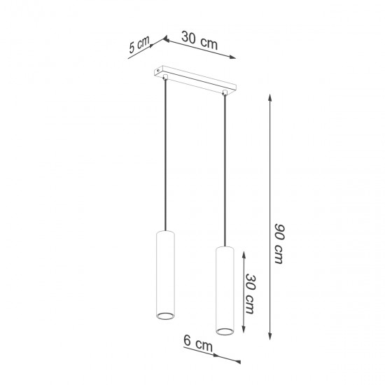 Pendant lamp LAGOS 2 polished gold