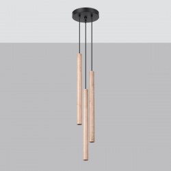 Pendant lamp PASTELO 3P wood