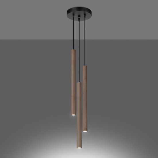 Pendant lamp PASTELO 3P wood