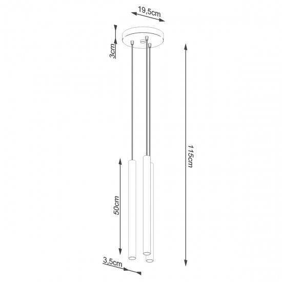 Pendant lamp PASTELO 3P wood