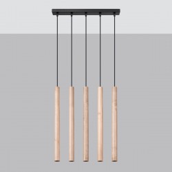 Pendant lamp PASTELO 5L wood