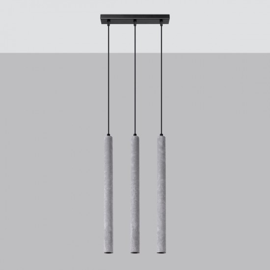 Pendant lamp PASTELO 3L concrete
