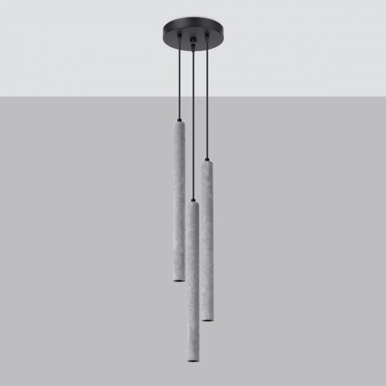 Pendant lamp PASTELO 3P concrete