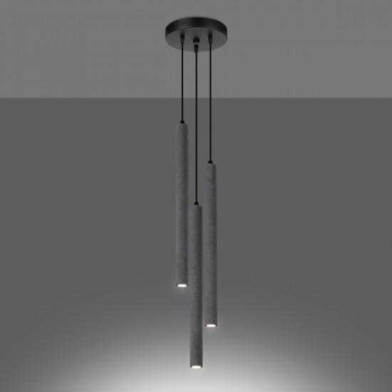 Pendant lamp PASTELO 3P concrete