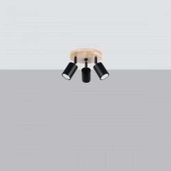 Ceiling lamp VERDO 3P black