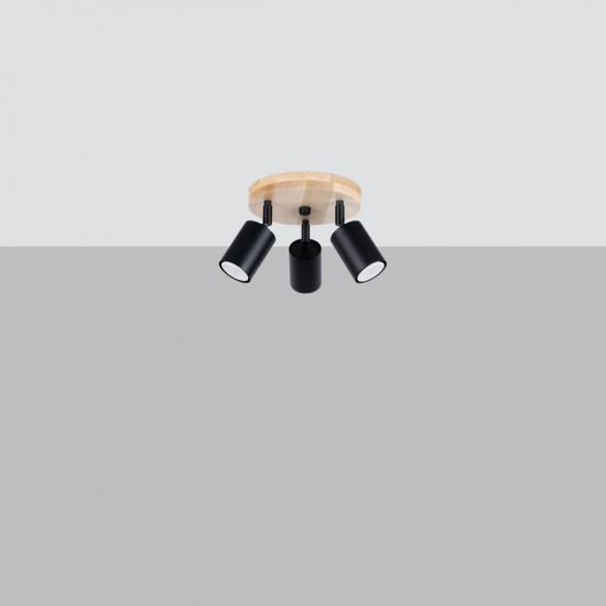 Ceiling lamp VERDO 3P black