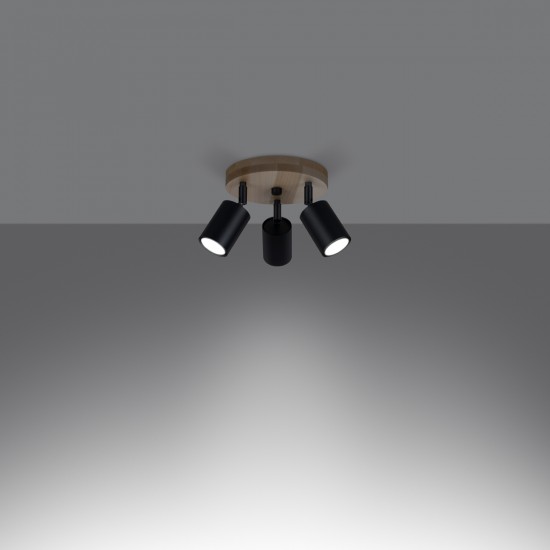 Ceiling lamp VERDO 3P black