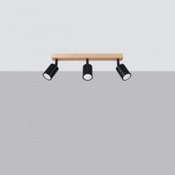 Ceiling lamp VERDO 3L black