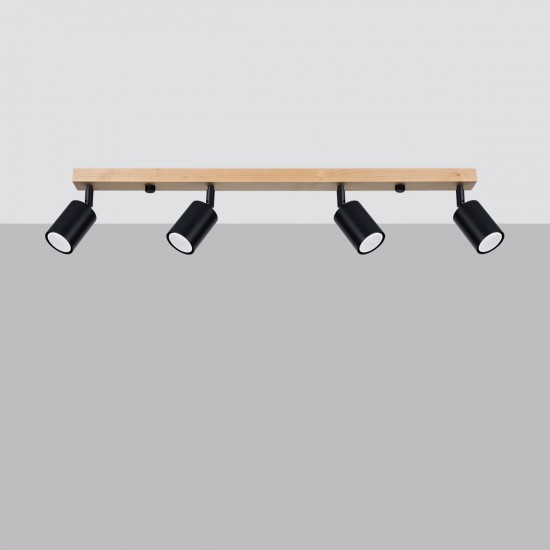 Ceiling lamp VERDO 4 black