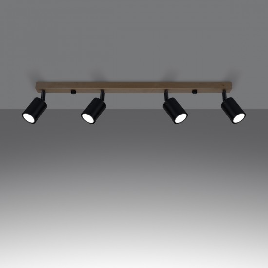 Ceiling lamp VERDO 4 black