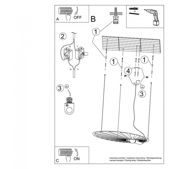 Pendant lamp LEHDET white