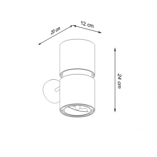 Wall lamp KUKKIA black