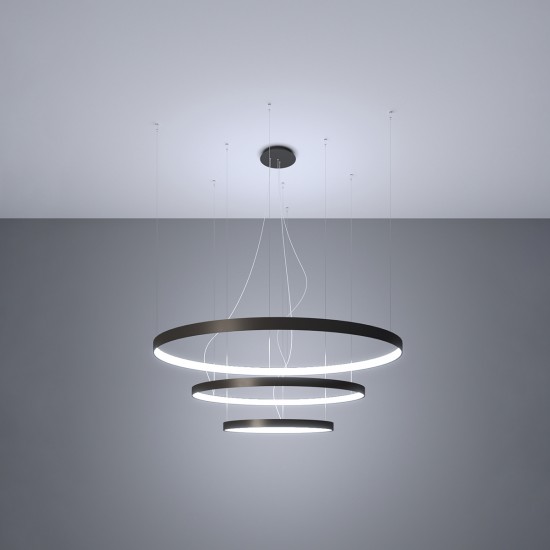 Chandelier RIO 3 55/78/110 black LED 4000K