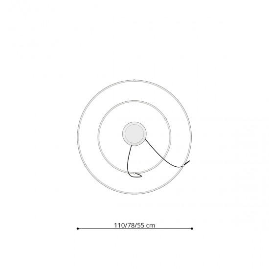 Chandelier RIO 2 55/78 white LED 4000K