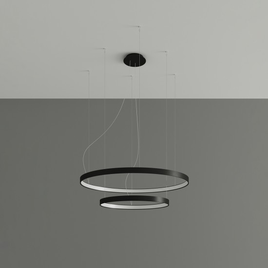Chandelier RIO 2 55/78 black LED 4000K